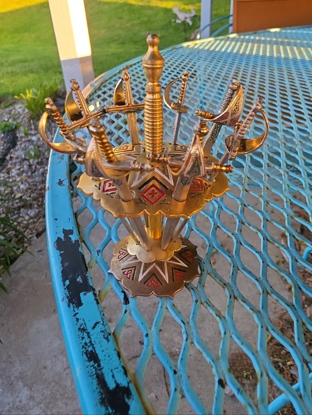 Vintage Toledo Spain Sword Picks MCM Cocktail Skewers
